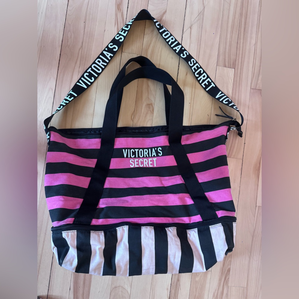 Victoria's Secret Pink and Black Tote Bag